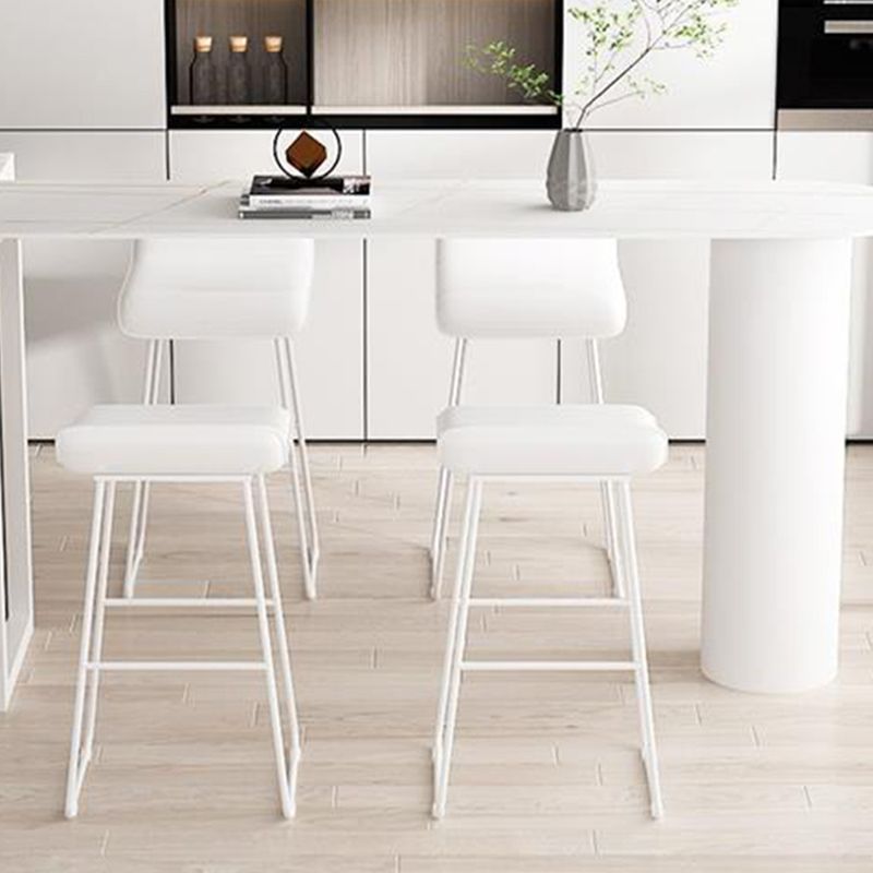 Industrial Stone Indoor Bar Height Table Double Pedestal Bar Dining Table