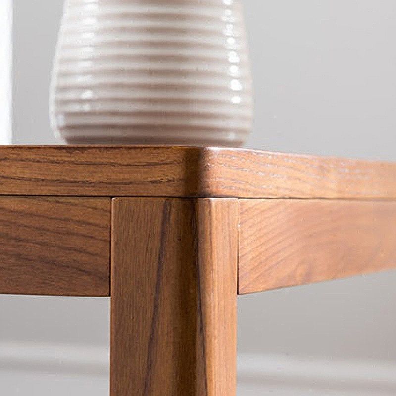 Modernistic Wood Side 23.6"Tall Table Square End Table with Shelf for Living Room
