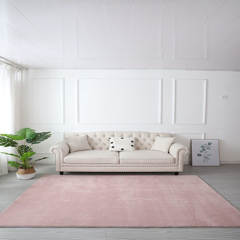 Beige Casual Rug Polyester Solid Color Rug Washable Indoor Rug for Bedroom
