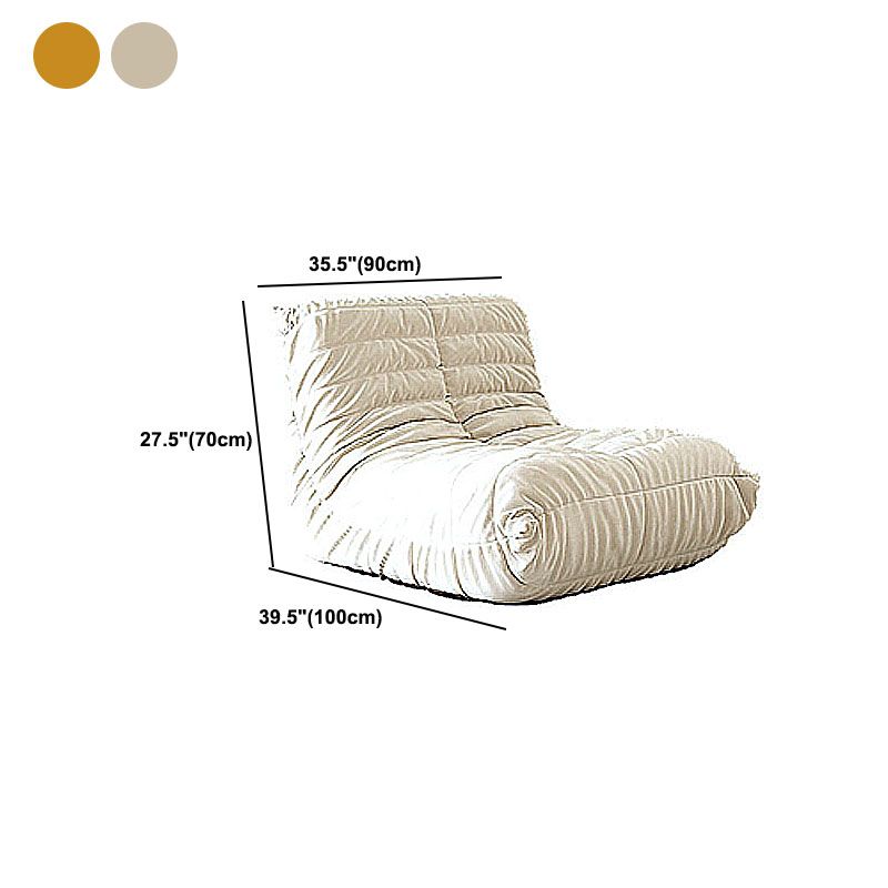 Modern Sewn Pillow Back Settee in Beige/Orange Stain Resistant Sofa