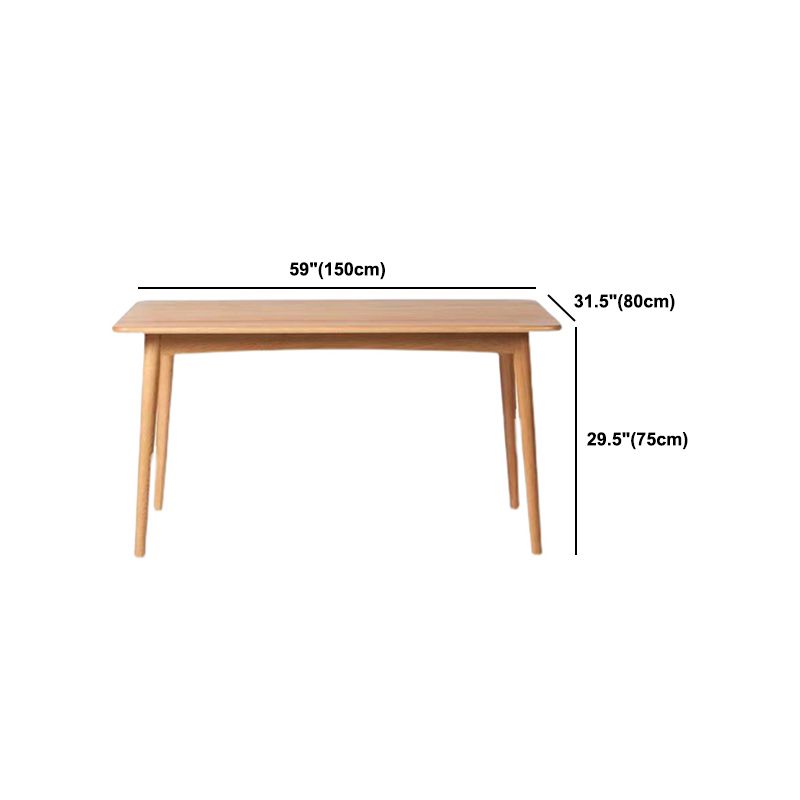 Modern Oak Wood Dinette Set 1/2/5 Pieces Rectangle Beige Dining Table Set