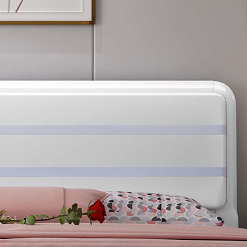 Contemporary Wood Standard Bed, Panel Rectangular Headboard Bed Frame