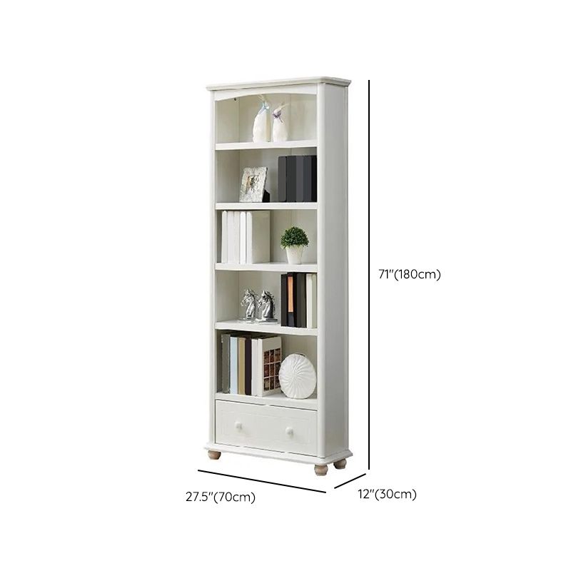 Wooden Closed Back Bookcase Standard Contemporary Bookshelf with Shelves