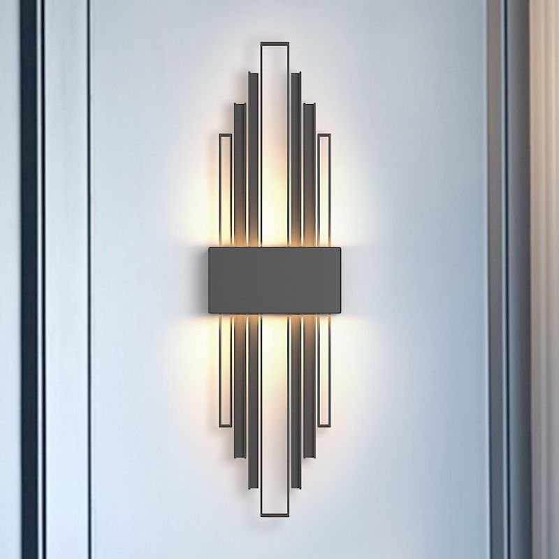 Stile moderno Apparecchi per illuminazione a parete a 1 luce lampada montata a parete in metallo geometrico