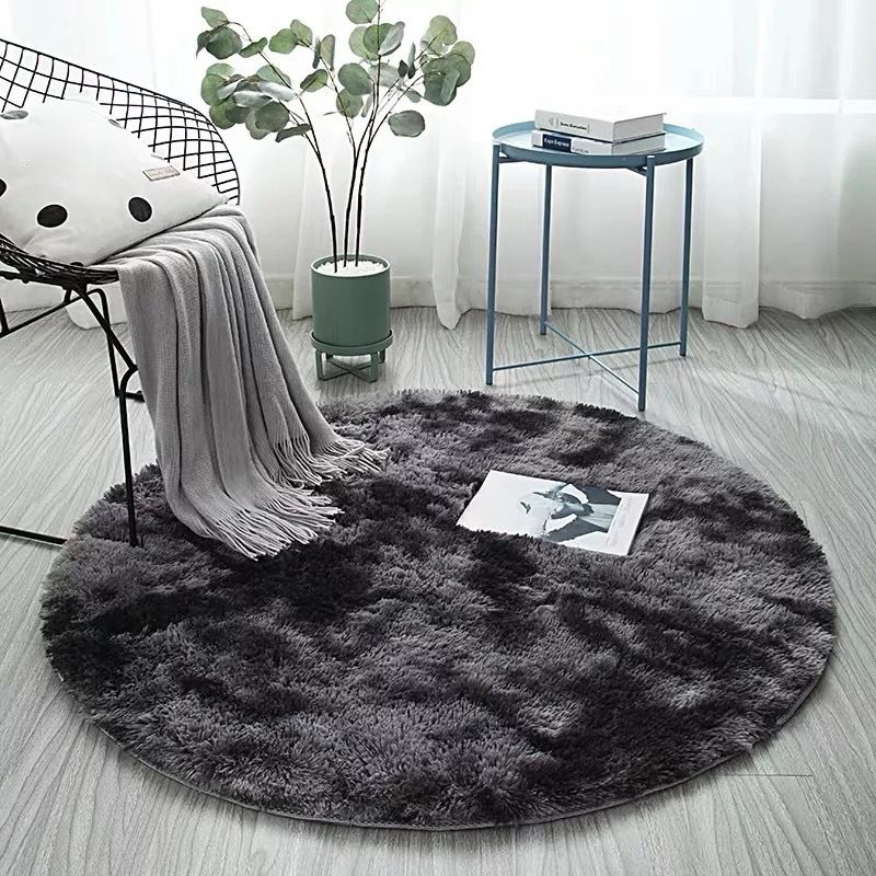 Simplicity Decoration Rug Multi-Colored Tie Dye Carpet Polyester Washable Non-Slip Backing Stain Resistant Rug