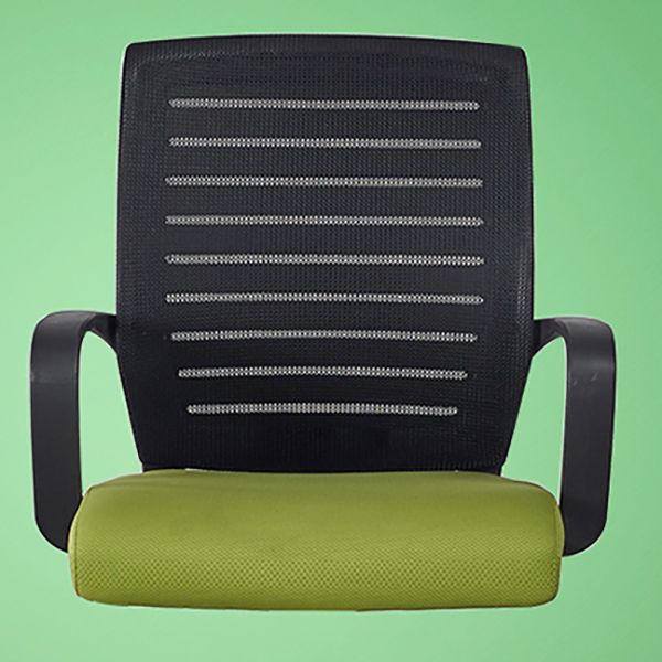 Modern Mid Back Office Chair Fixed Arms Ergonomic Mesh Task Chair