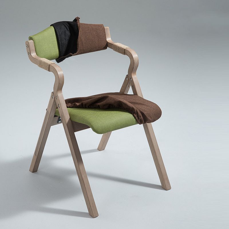 Fauteuil de salle à manger de style campagnard, fauteuils rembourrés pliables à dos ouvert
