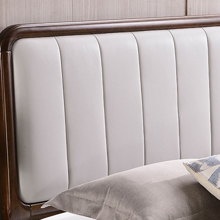 Mid-Century Modern Standard Bed Storage Bed Frame with Headboard