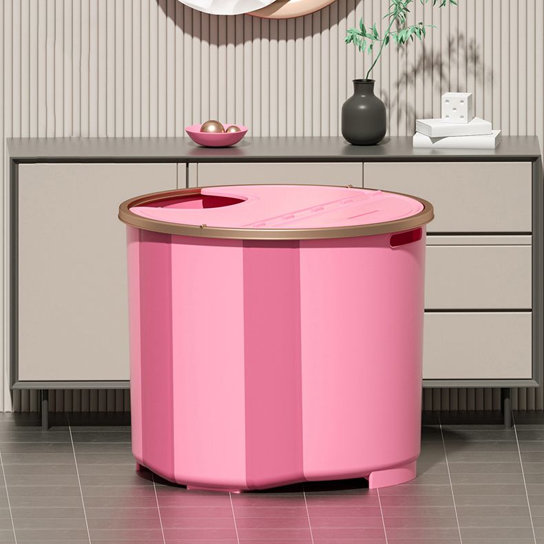 Plastic Round Foldable Bath Tub Soaking Freestanding Bathtub for Bathroom