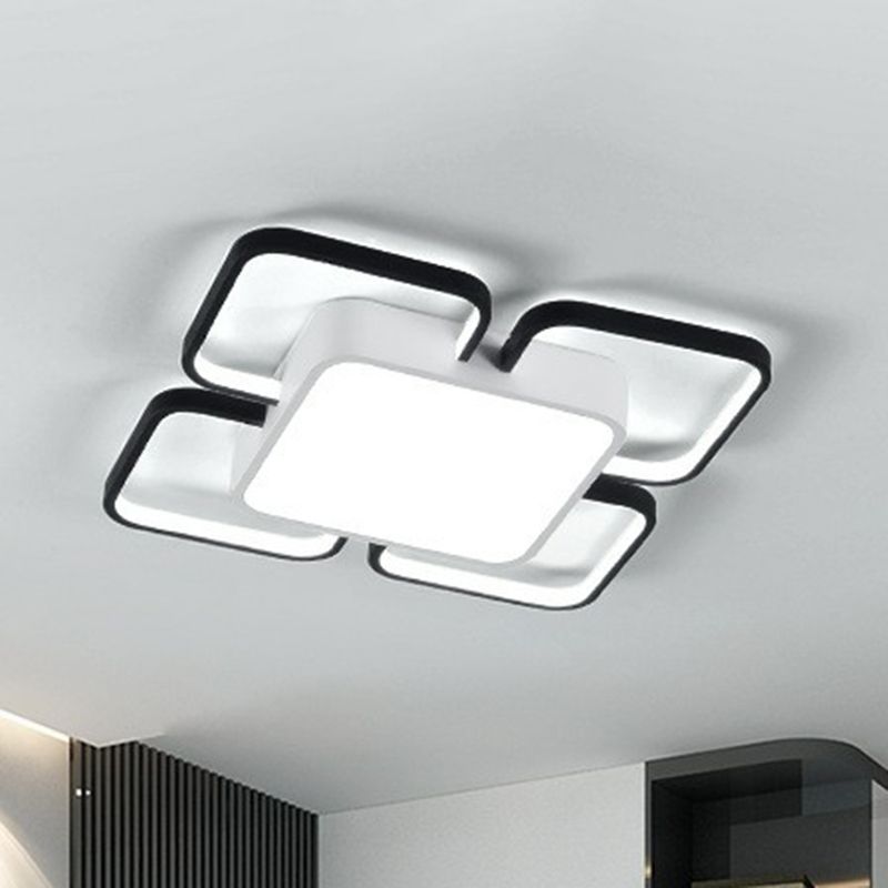 Plafonnier LED en acrylique Ultra-mince, simple, noir, plafonnier pour salon