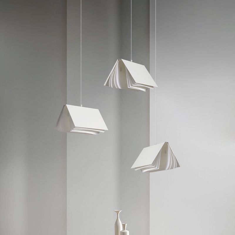 Fabrics Rectangle Shade Hanging Lights Modern Style 1 Light Hanging Mount Fixture