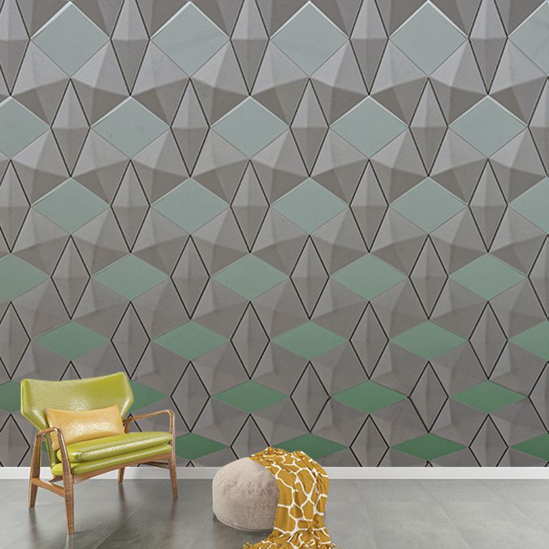 Illustration Geometry Simple Mural Wallpaper Moisture Resistant, Personalized Size