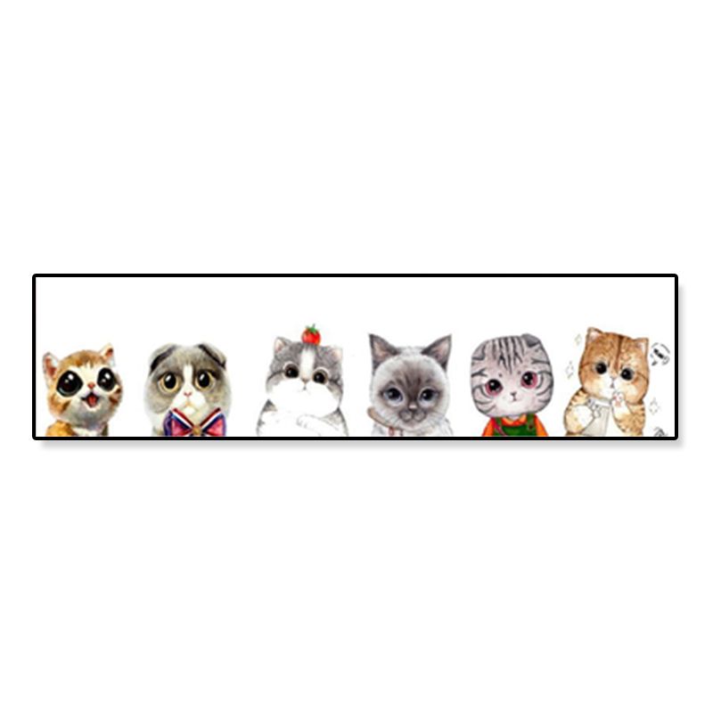 Dessin d'animaux sur toile, couleur Pastel, décoration murale de dessin animé pour chambre d'enfant