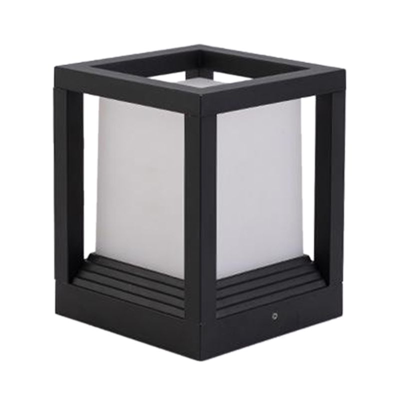 Square LED Pillar Lamp Metal Waterproof Outdoor Light for Garden