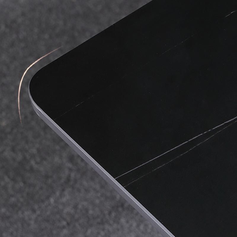 Simple Stone Top Dinette Table Metal Base Dining Table for Living Room