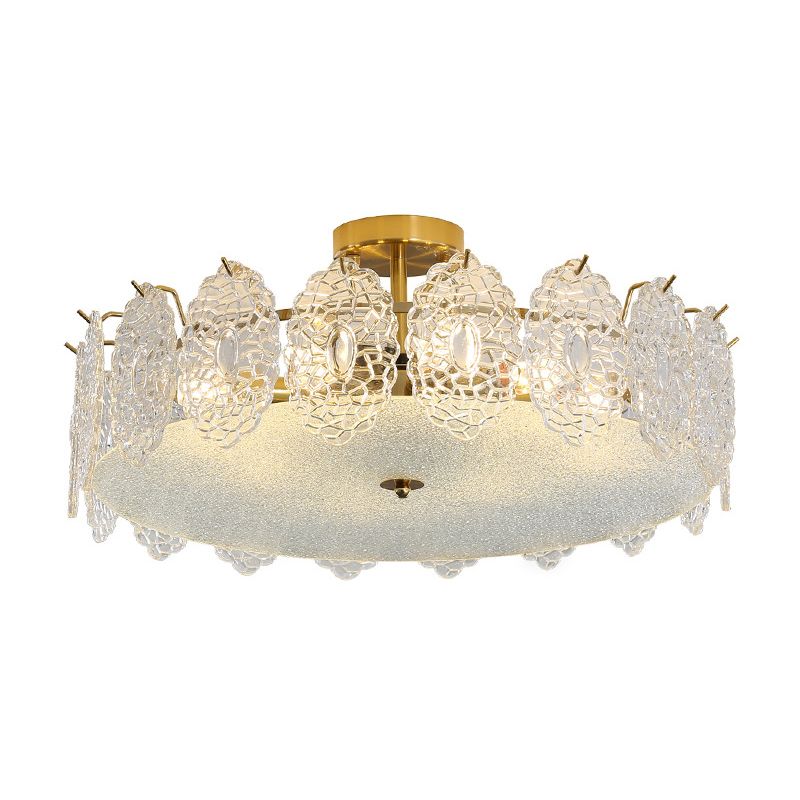Nordic Glass Ceiling Lighting Fixture Simple Flush Mount Light Fixture for Bedroom