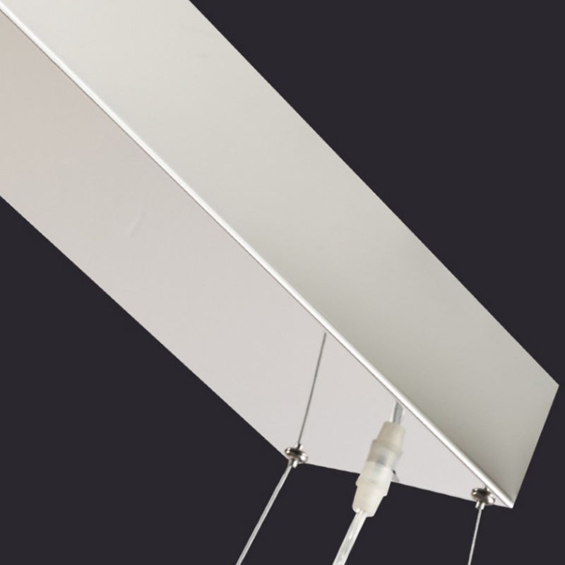 Nordic Style LED Hanging Lamp Rectangle Shape Island Light Fixture for Living Room