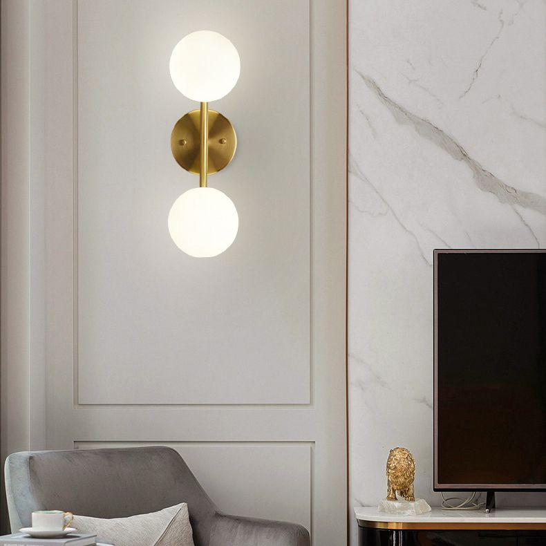 Creative Vanity Lighting Simple Glass Wall Light Sconce for Bathroom