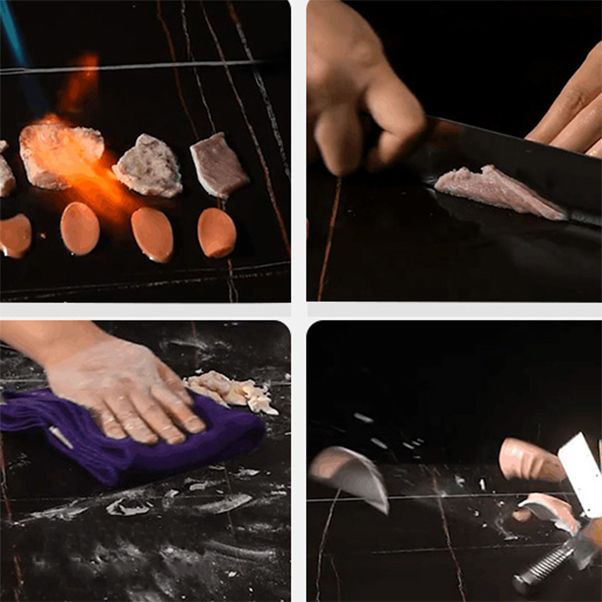 Glam 1/3 Pieces Bar Table Set Rectangle Stone Counter Table with High Stools for Balcony