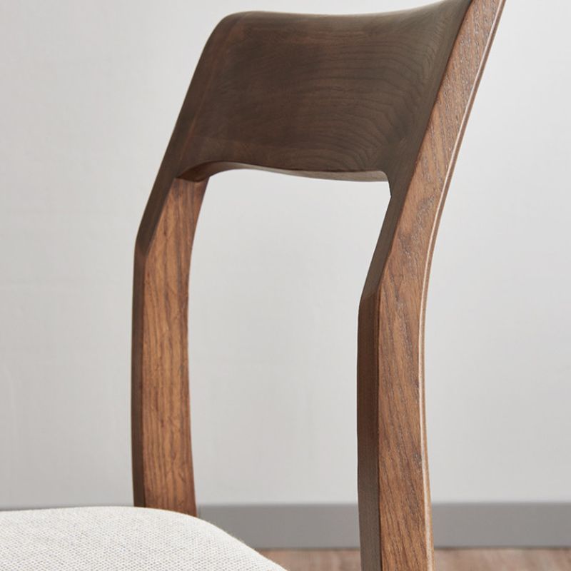 Modern Solid Wood Side Chair Open Back Dining Side Chair with Solid Wood Legs