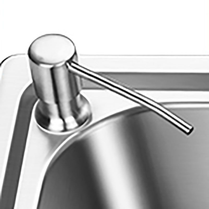 Single Bowl Kitchen Sink Stainless Steel Rectangle Sink with Drain Assembly