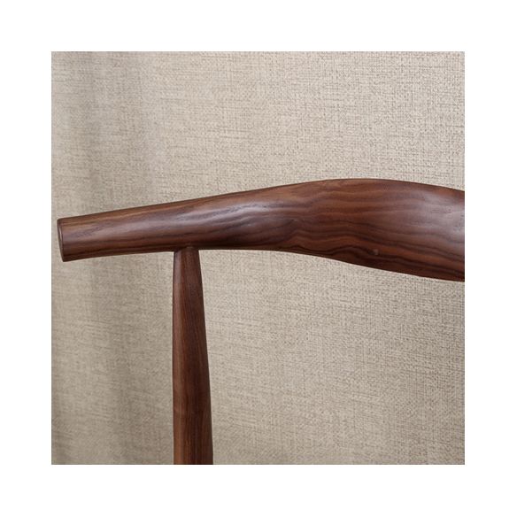 Silla de comedor de madera maciza de estilo tradicional, sillas laterales de comedor con respaldo abierto