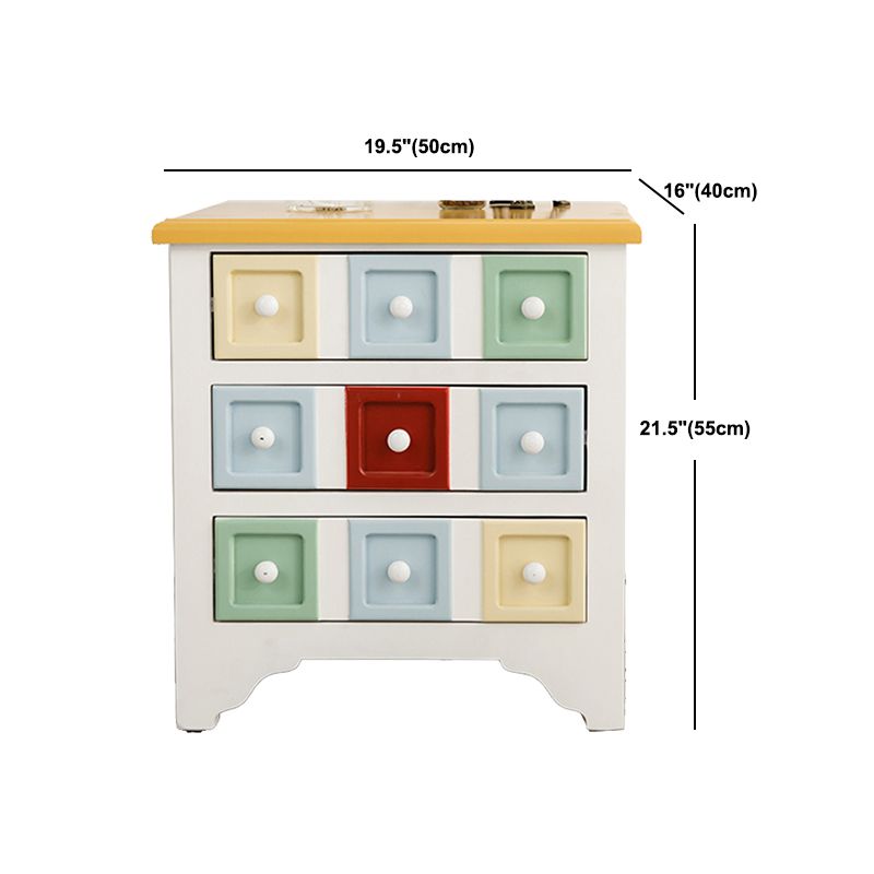 Contemporary 3/4 Drawers Wooden Chest, Rectangle Accent Chest