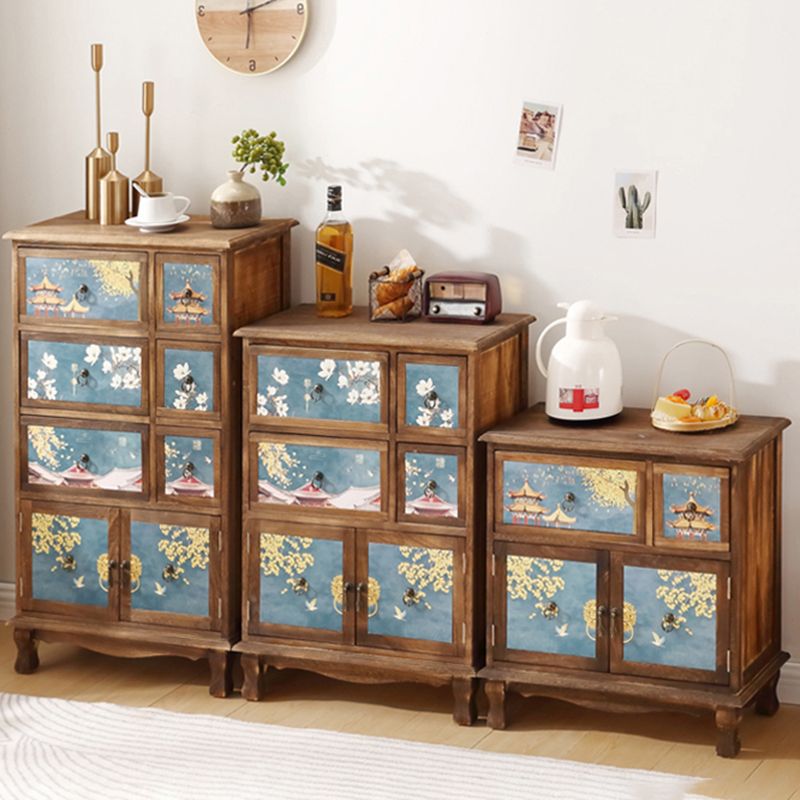 Coastal Combo Dresser Wood Storage Chest Dresser for Bedroom