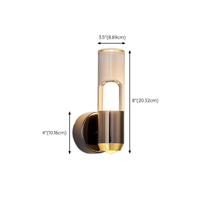 Modern Wall Sconce Cylinder Sconce Lighting with Metal for Bedroom