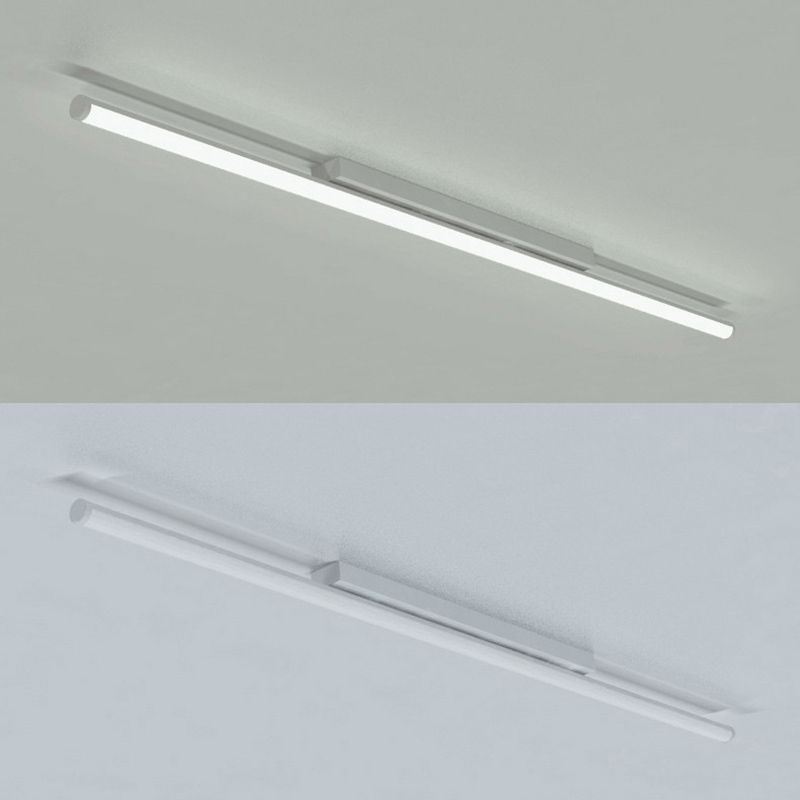 Lineare Deckenleuchte im minimalistischen Stil, LED-Beleuchtung aus Metall in Deckennähe
