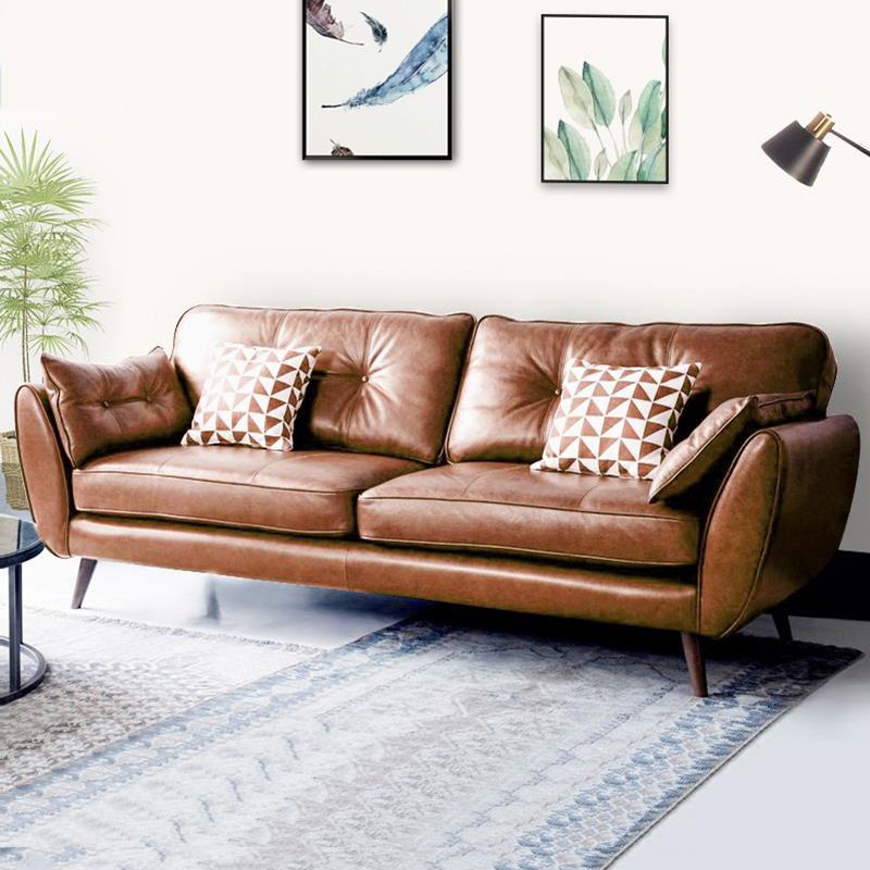 Glam Tufted Split-Back Standard Living Room Pillow Top Arm Sofa