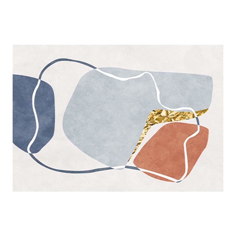 Modern White Carpet Polyester Pattern Carpet Washable Carpet for Home Decor