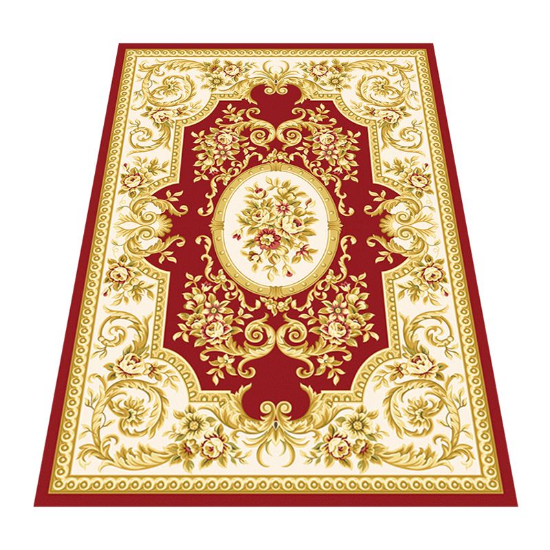 Fancy European Carpet Medallion Patroon Polyester Area Rug vlekbestendig Tapijt voor thuisdecoratie