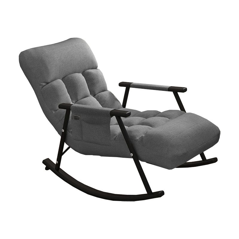 Upholstered Rocking Chair Living Room Rocker Chair with Padded Seat