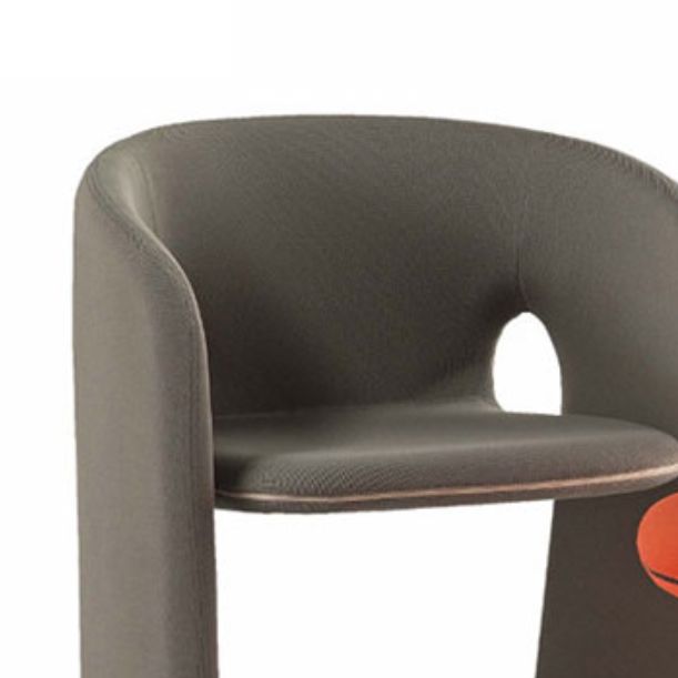 Indoor Velvet Upholstered Arm Chair Metal Frame Open Back Dining Chair