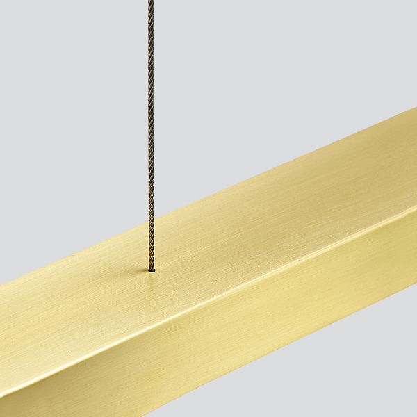 Luz de colgante de cocina contemporánea lineal lámpara de lámpara de metal 1 luz