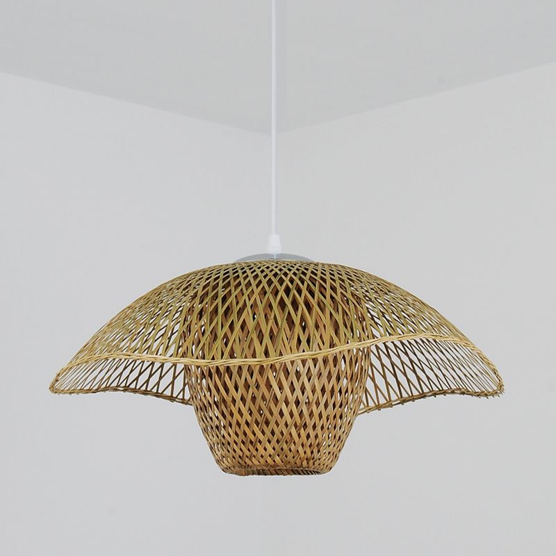 18 "/21.5" /25.5 "PIGA DE SUSPENSIÓN DE SOMBRACIÓN ANTERIOR BOMBO RETRO 1 BOMBA MADERA Kit de luz colgante para salón