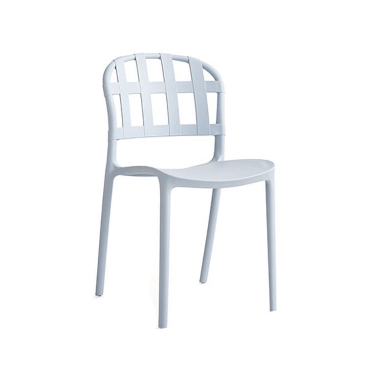 Contemporary Side Chair Plastic Open Back Dining Room Chair for Home