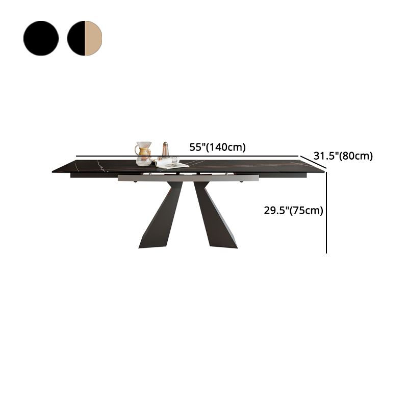 Modern 1/4/5/7 Pieces Dining Set Rectangle Black Dining Table Set for Home Use