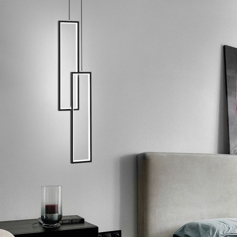 Rechthoek hanglampje acryl schaduw moderne hanglampen voor woonkamer