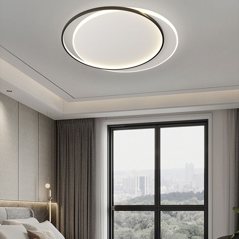 Plafonniers encastrés géométriques modernes, luminaires encastrés en métal avec abat-jour en acrylique