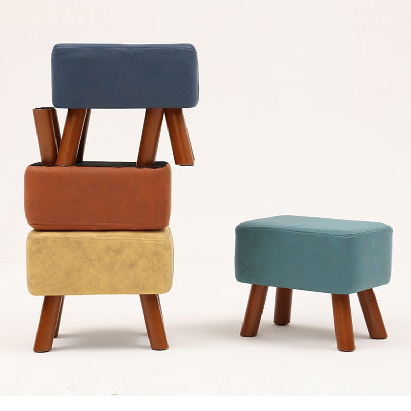 Contemporary Standard Stain Resistant Pure Color Leather Indoor Standard