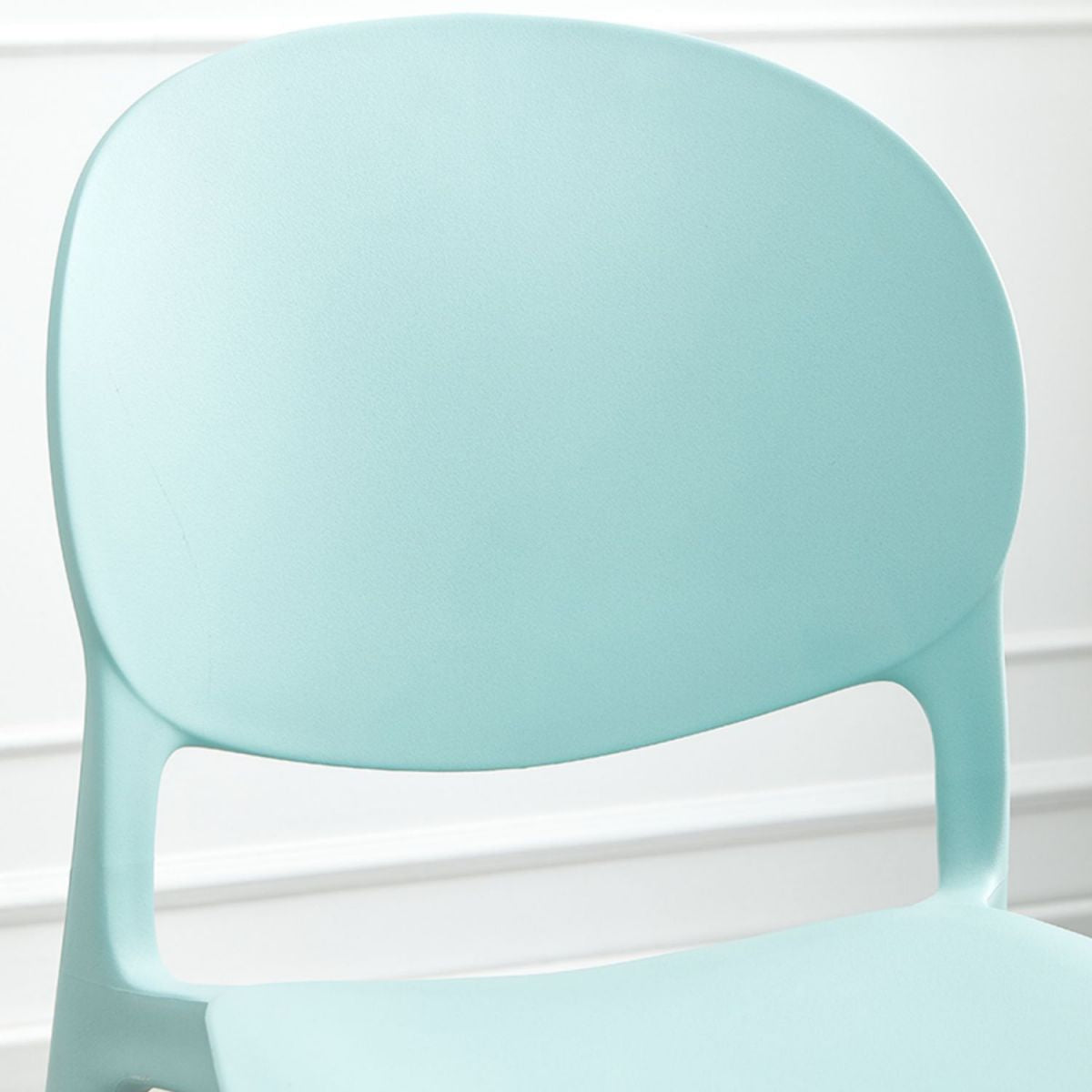 Modern Dining Room Armless Plastic Stacking Open Back Dining Chair