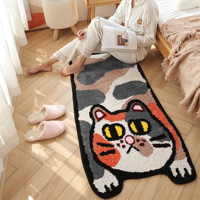 Novelty Multicolor Trendy Area Carpet Polyester Animals Print Indoor Rug Anti-Slip Backing Carpet for Living Room