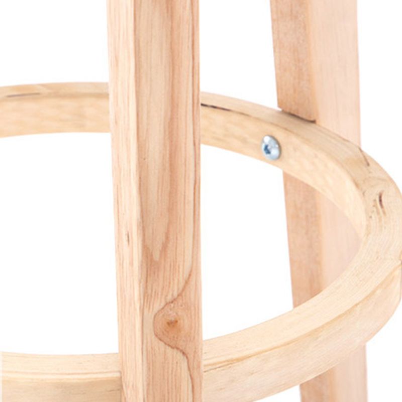 Scandinavian Backless Home Stool Matte Finish Footrest Upholstered Bar Stool