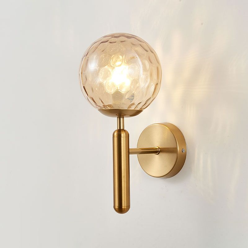Modern Style Ball Wall Mounted Lamps Glass 1 Light Wall Sconces