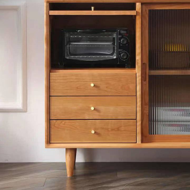 Contemporary Wood Sideboard 3 Drawer and Doors Cupboard for Living Room