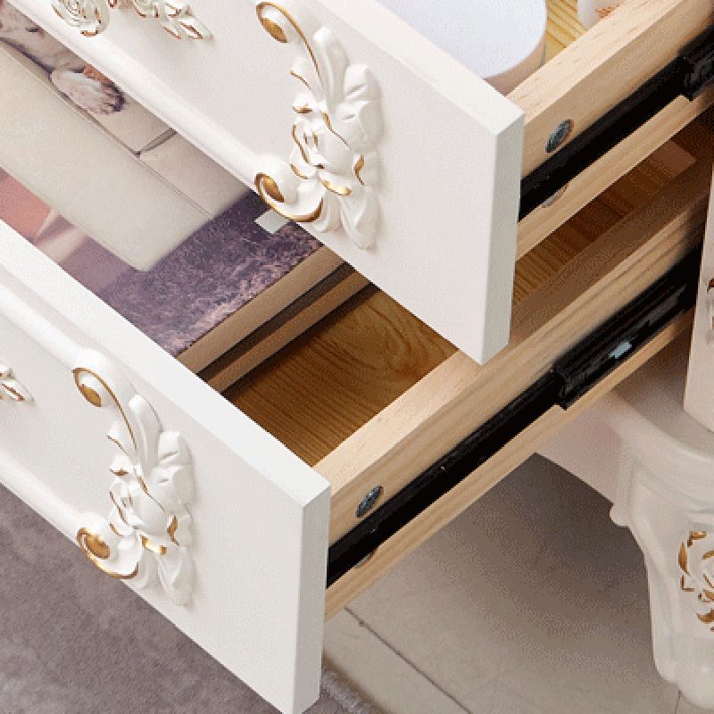 15.74" Wide Accent Chest Modern White Rectangle Chest with Drawers