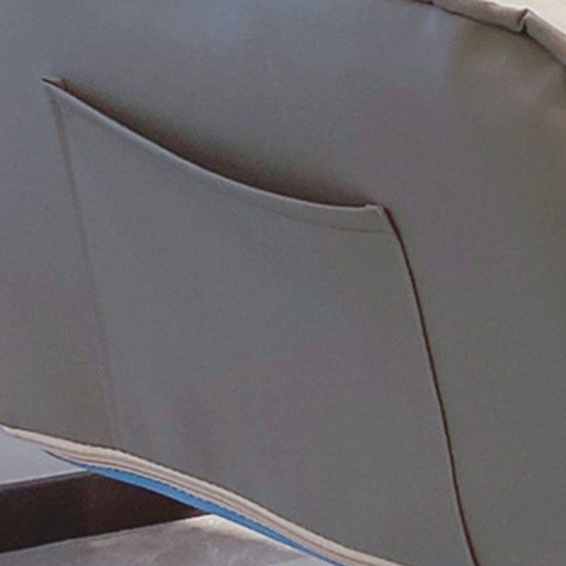 PU Leather Accent Armchair Wheels Arms Included Chair for Living Room