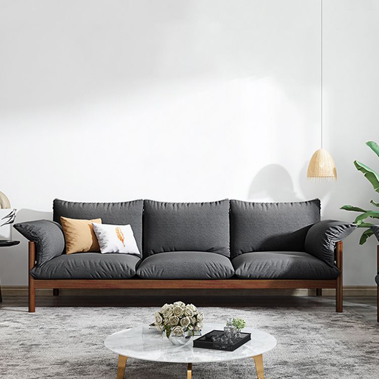 3-Seater 32.67" H Solid Wood Frame Pillow Top Arm Sofa for Living Room